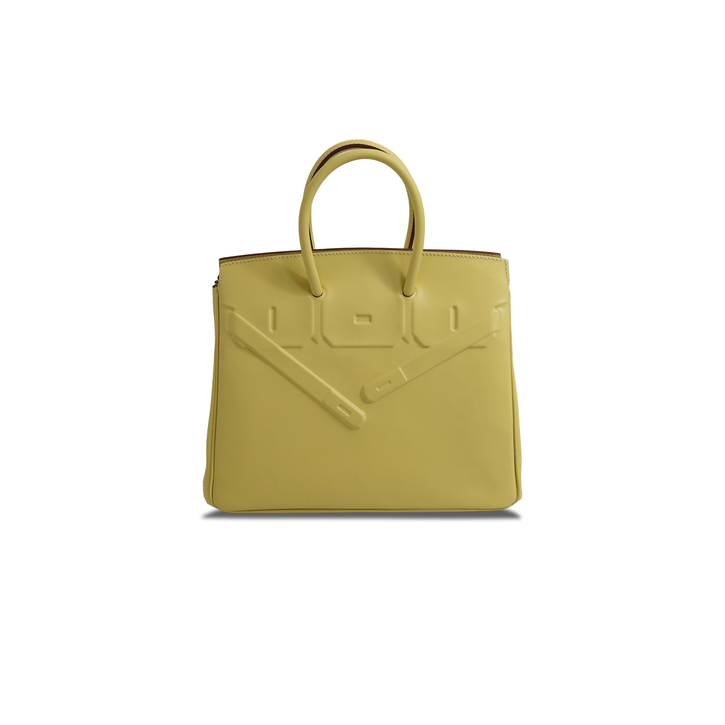 h**mes master birkin 25 shadow swift leather phanT0m yellow bag h082629ck63 (25*20*13cm)